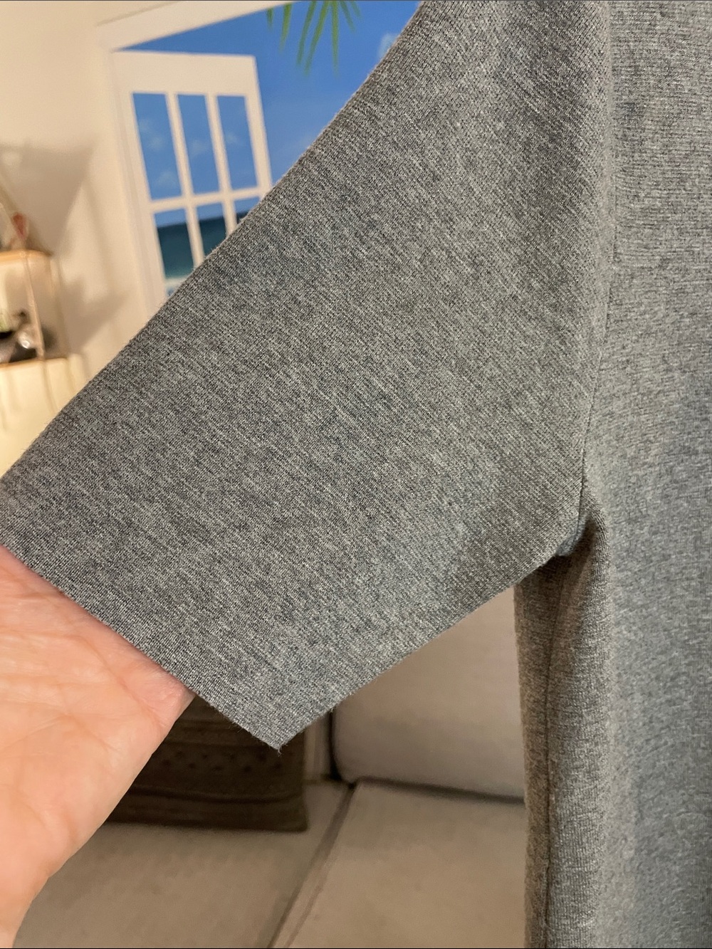 Boden Gray Bow-Front Short Sleeve Knit Dress - Picture 5 of 6